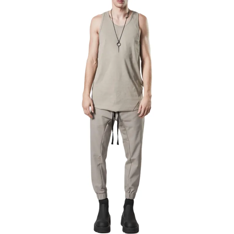 THOM KROM Tank Tops Men's Light Brown-1