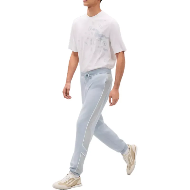 HERMES Knitted Sports Pants Men's Blue-1