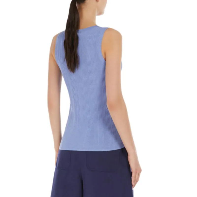 WEEKEND MaxMara Tank Top Women's Light Blue-3