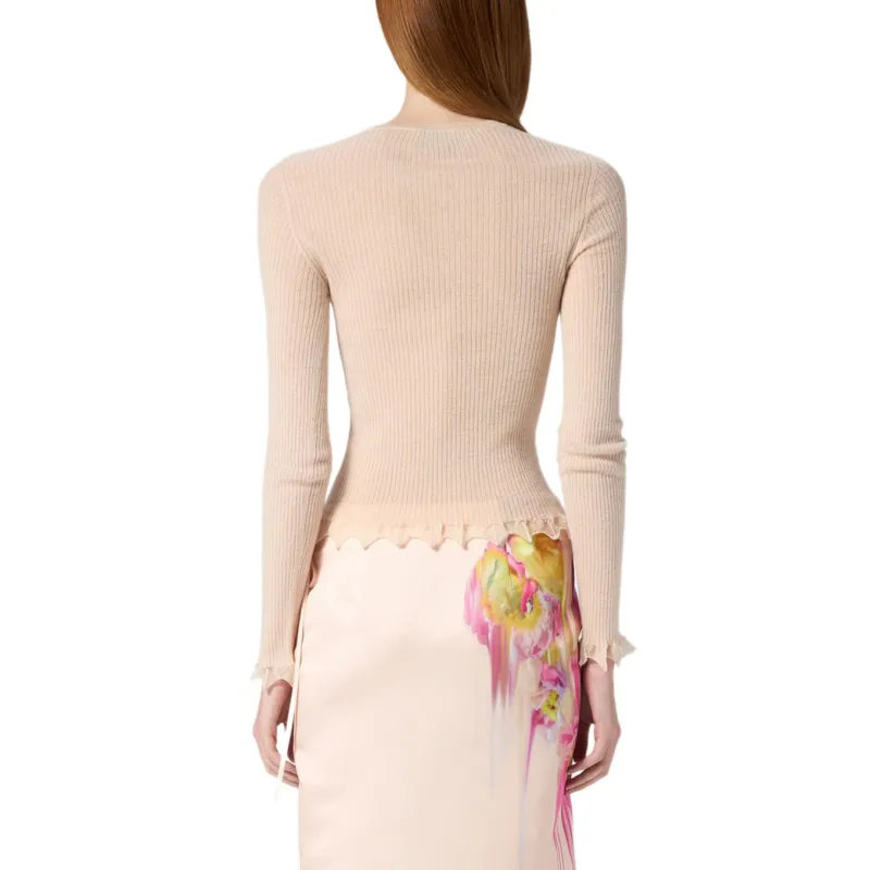 Blumarine Ruffled trim Cardigan-3
