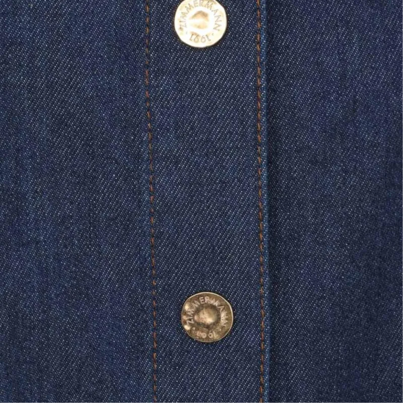 Zimmermann SS25 Denim Long Skirts Women's Blue-4