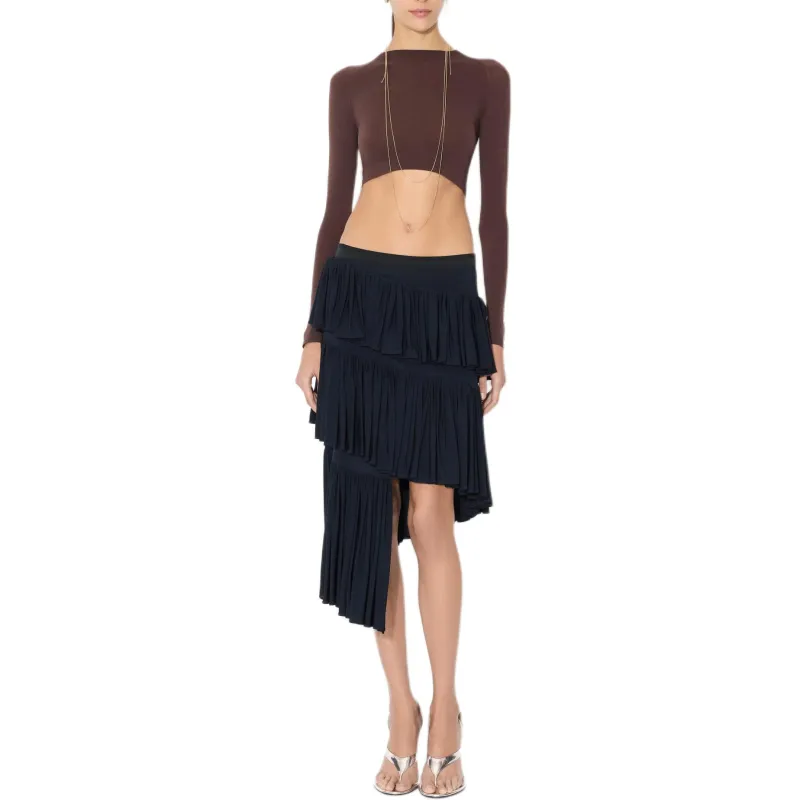 Alaia Spiral Jersey Mini Skirt-2