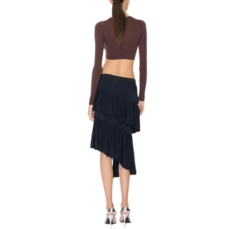 Alaia Spiral Jersey Mini Skirt-3