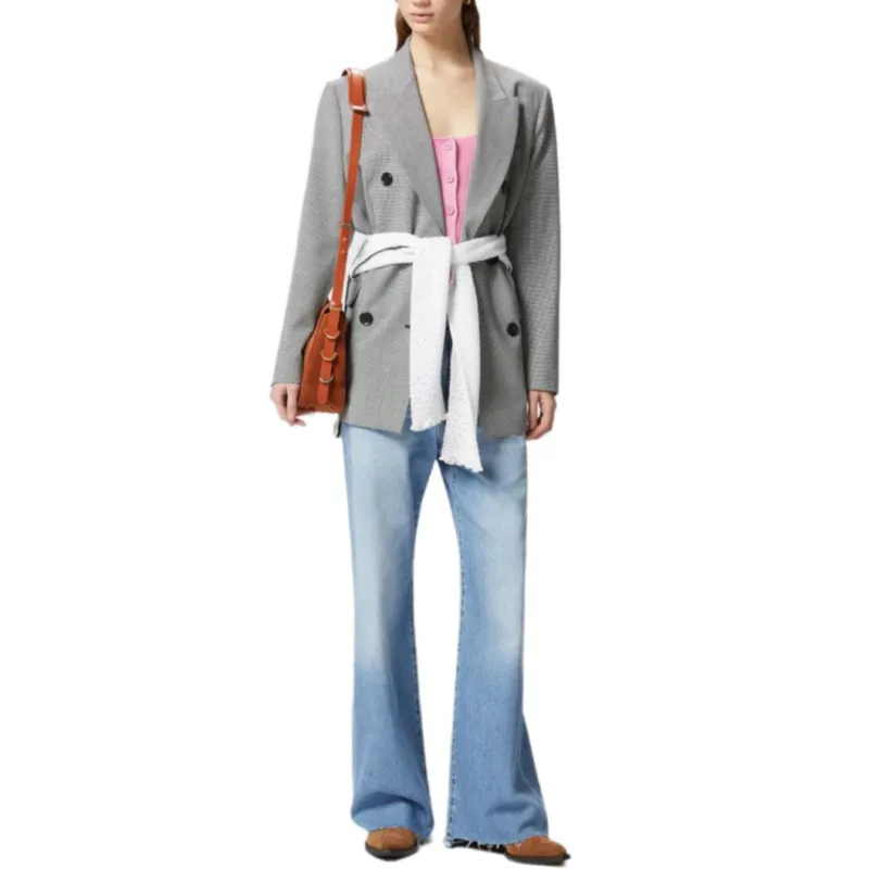 PINKO Ribbed Cropped Cardigan-4