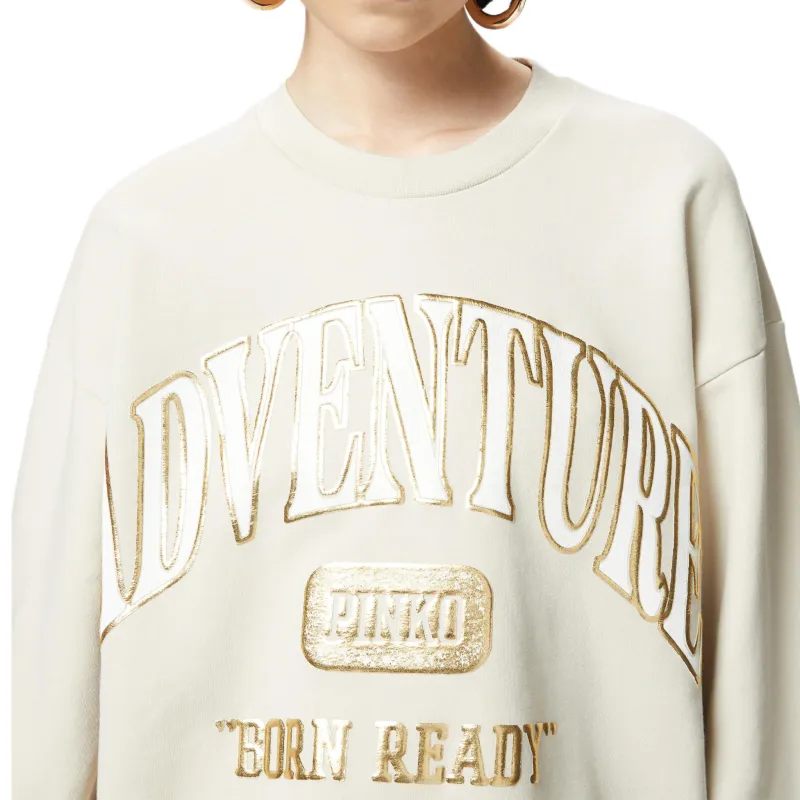 PINKO Logo Printed Crewneck Sweatshirt-5