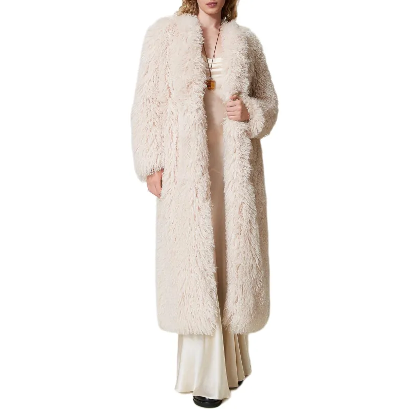 Twinset Faux fur Long Coat-2