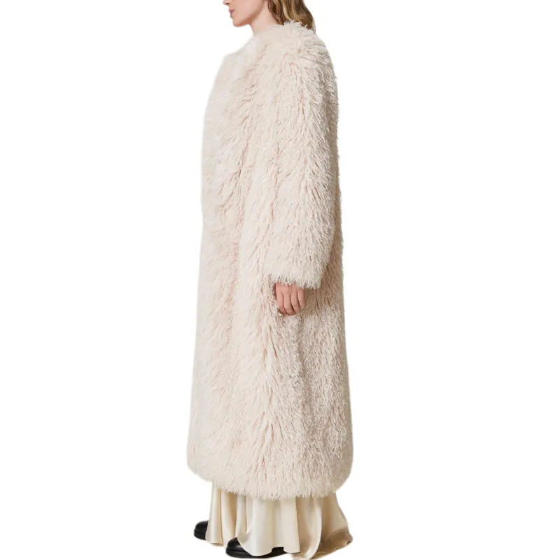 Twinset Faux fur Long Coat-3