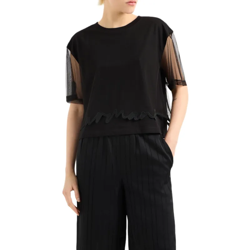 ARMANI EXCHANGEAE Regular T Shirt Women's Black-1