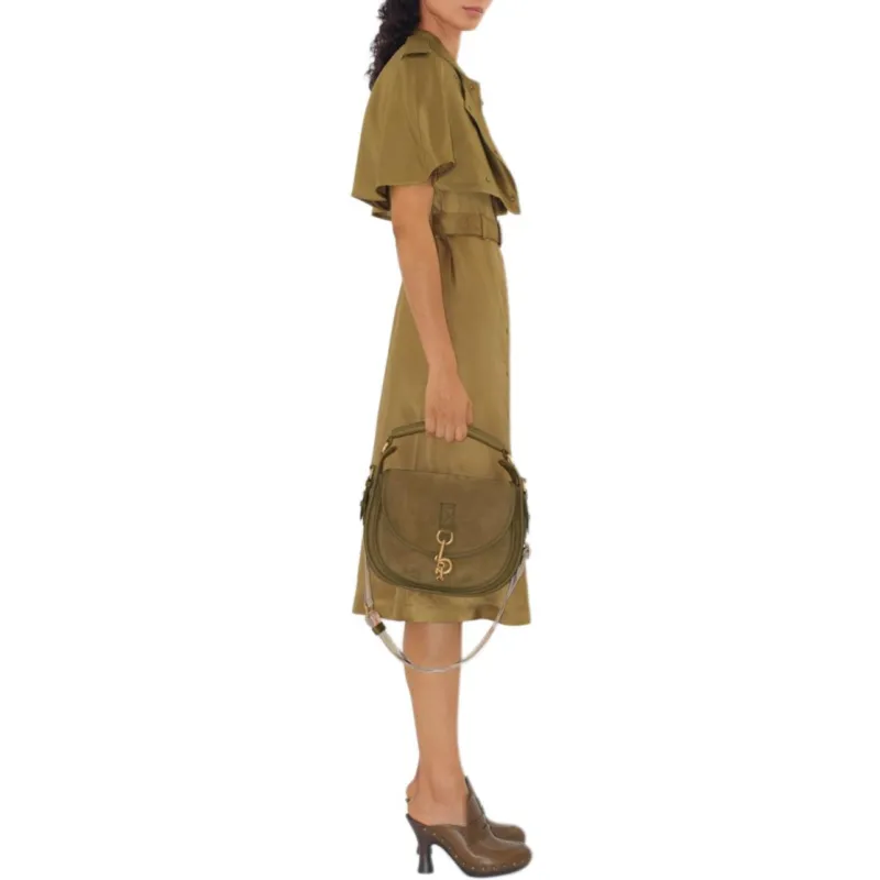 Burberry SS25 Short Sleeved Dress Women's Brown-3