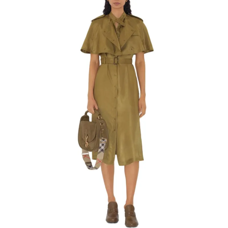 Burberry SS25 Short Sleeved Dress Women's Brown-1