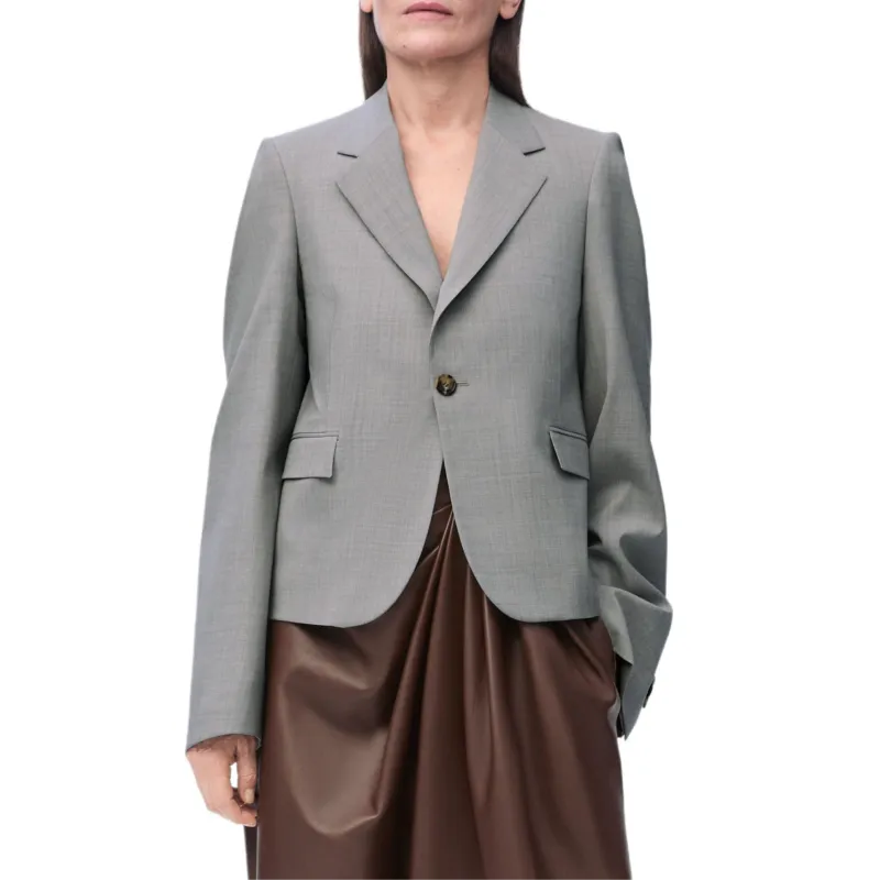 LOEWE Single Breasted Tailored Blazer 'Light Grey'-1