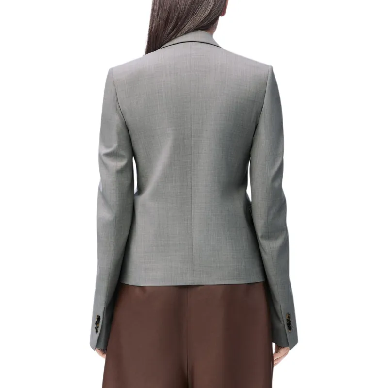 LOEWE Single Breasted Tailored Blazer 'Light Grey'-2