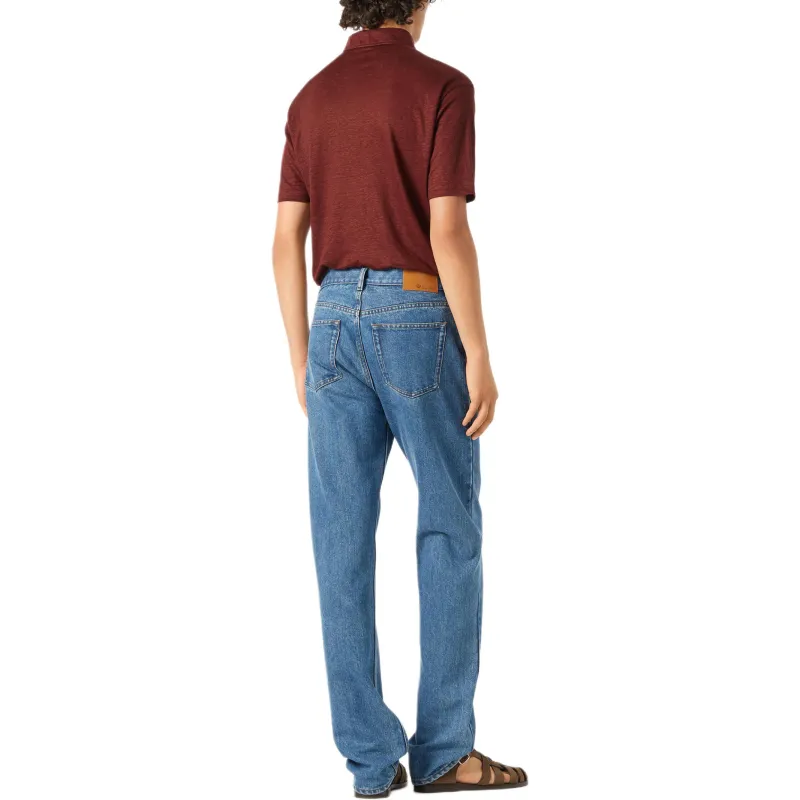 Loro Piana SS25 Polo Shirt Men's Dark Chestnut-4