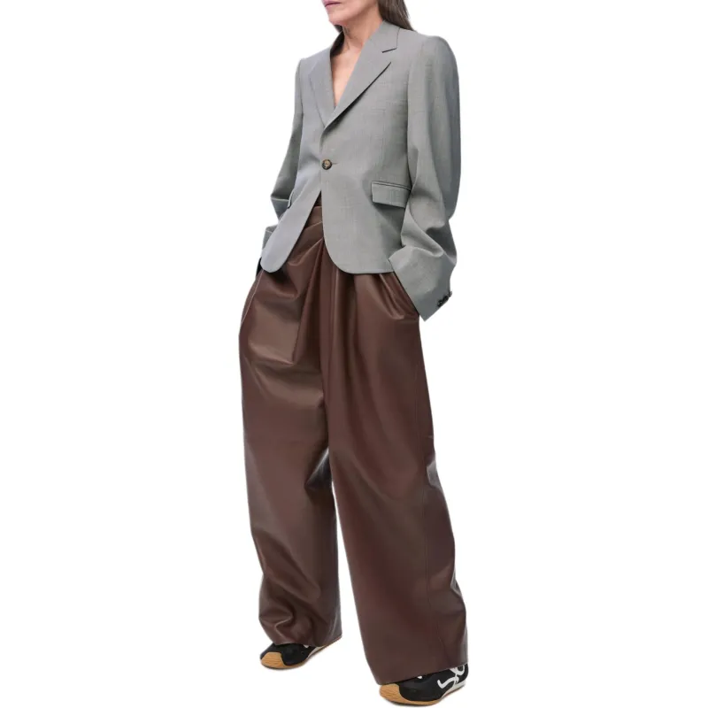 LOEWE Single Breasted Tailored Blazer 'Light Grey'-3