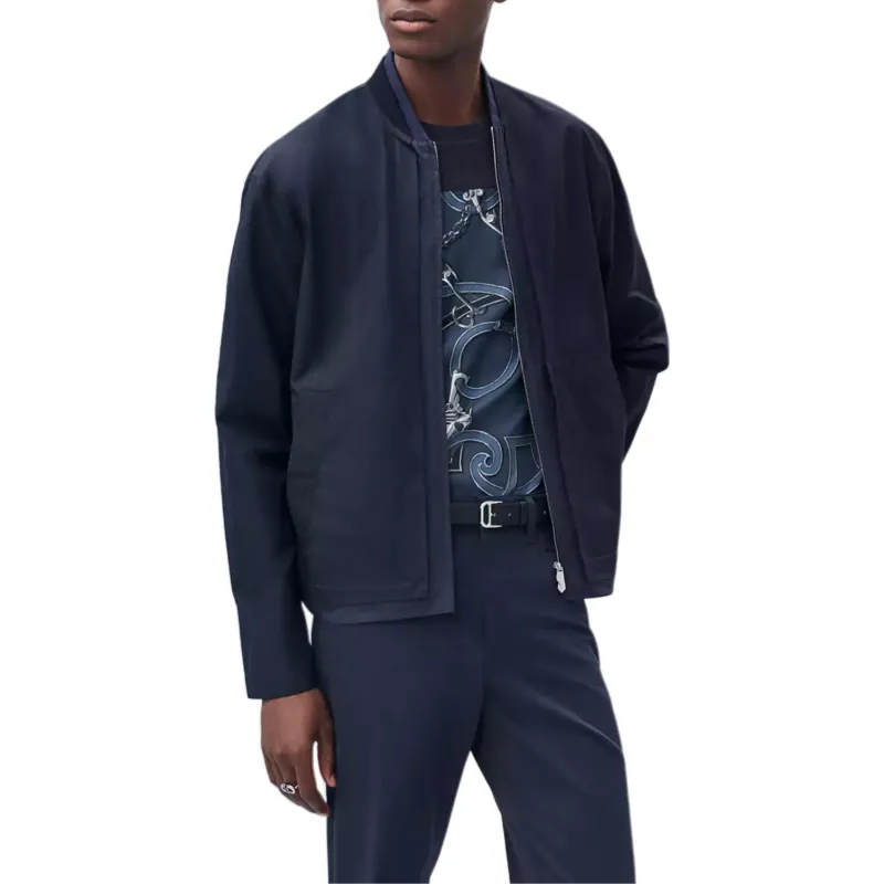 HERMES SS25 Jackets & Coats Men's Marine Blue-1