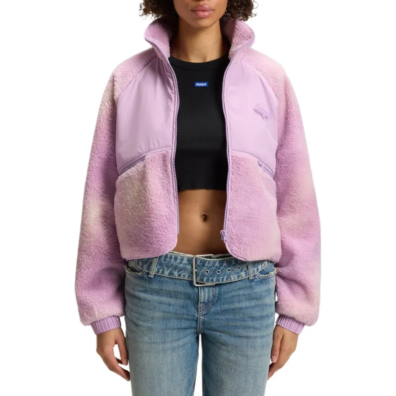 HUGO BOSS Velvet feel Coat Women's Purple-2