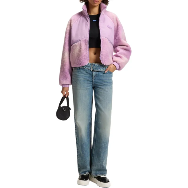 HUGO BOSS Velvet feel Coat Women's Purple-1