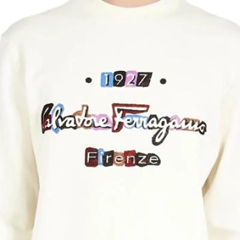 Ferragamo Sweatshirts Men Ecru-4