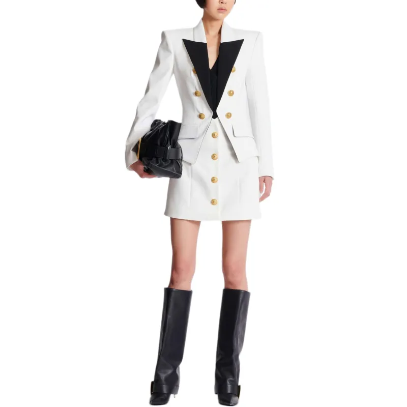 BALMAIN Decorative button Mini Skirt-2