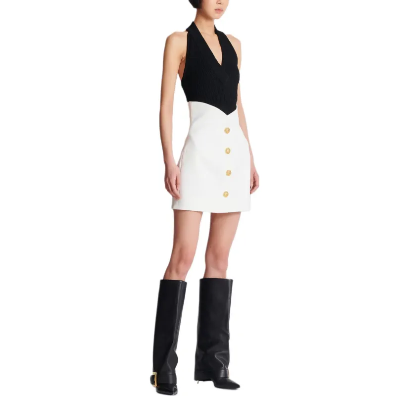 BALMAIN Decorative button Mini Skirt-4