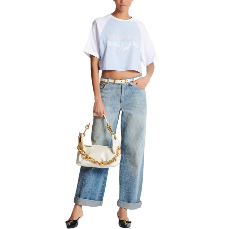 BALMAIN Cropped T shirt-2