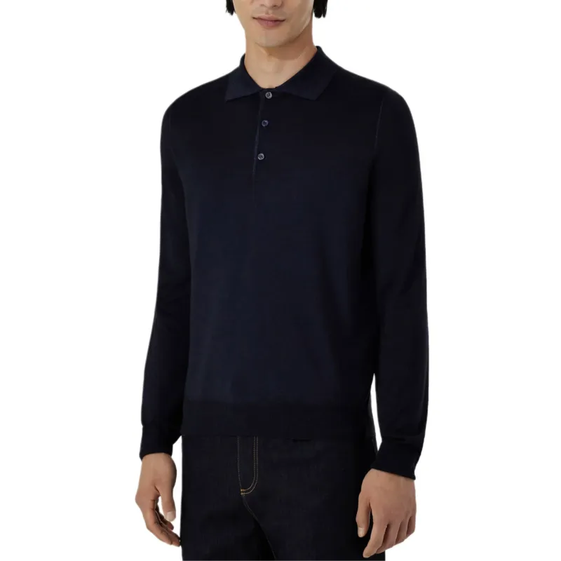 CANALI Polo Shirt Men's Marine Blue-1