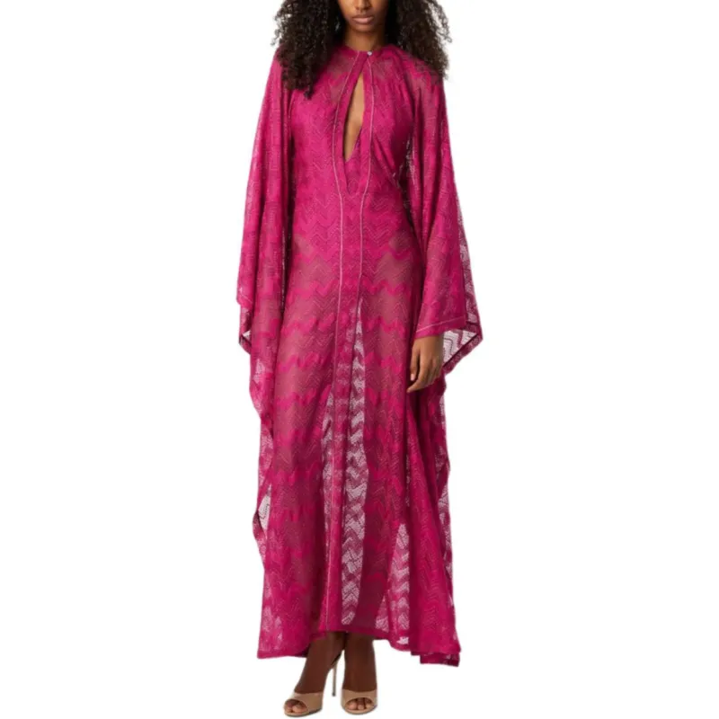 MISSONI Long Sleeved Dress Women's Purple-1