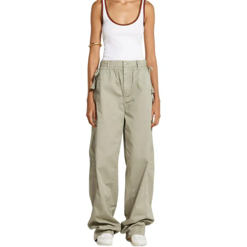 GUCCI Casual Pants Women's Gray Green-1