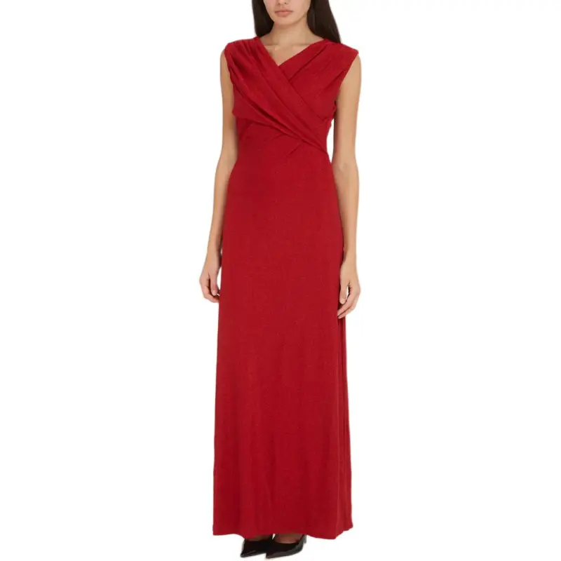 DVF Diane Von Furstenberg V Neck Sleeveless Maxi Dress-2