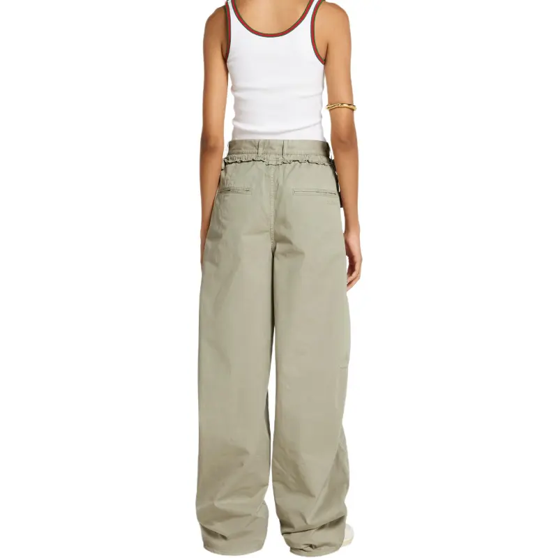 GUCCI Casual Pants Women's Gray Green-2
