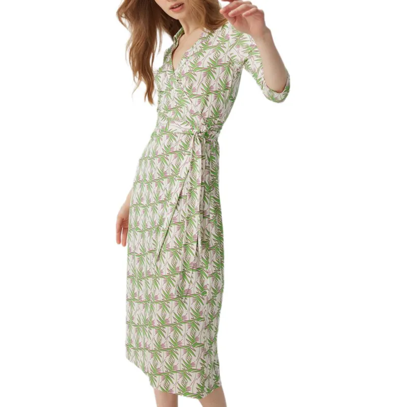 Diane Von Furstenberg SS25 Long Sleeved Dress Women's Green-4