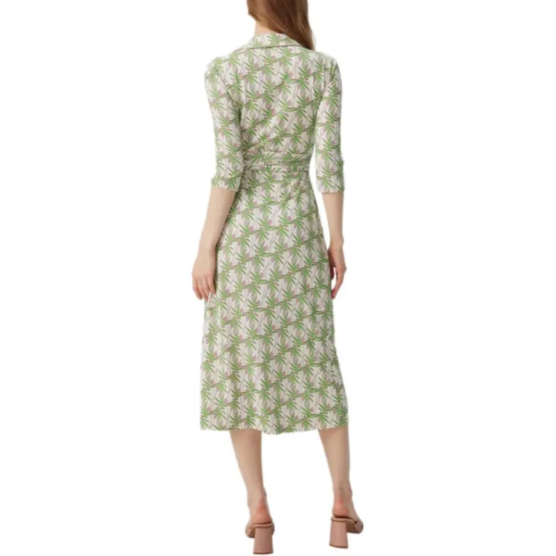 Diane Von Furstenberg SS25 Long Sleeved Dress Women's Green-3