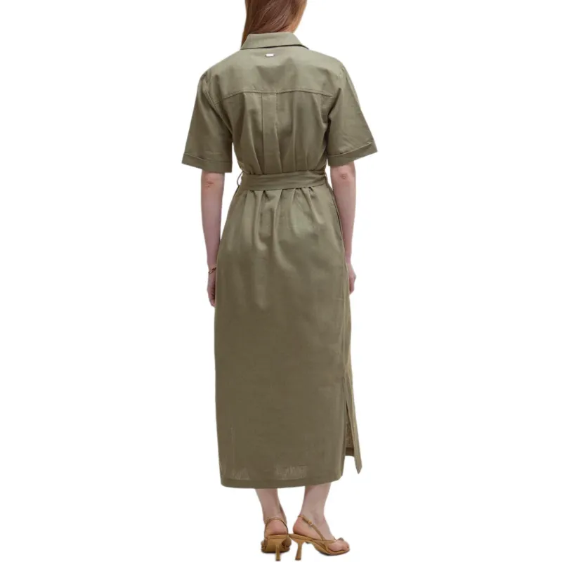 BARBOUR Short Sleeved Dress Women's Dark Green-3