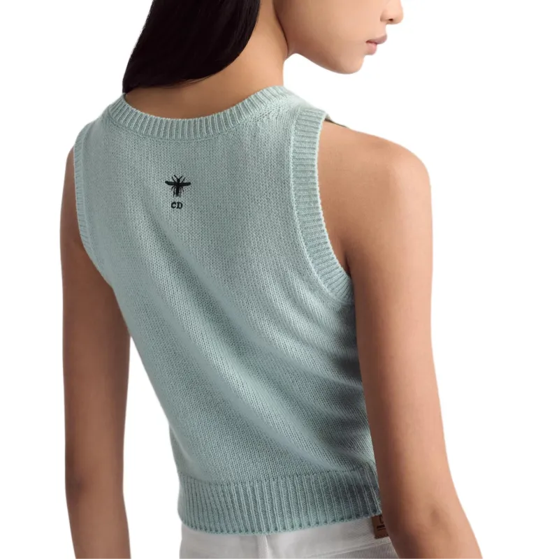 DIOR Cashmere Sweater Women's Light Blue-5