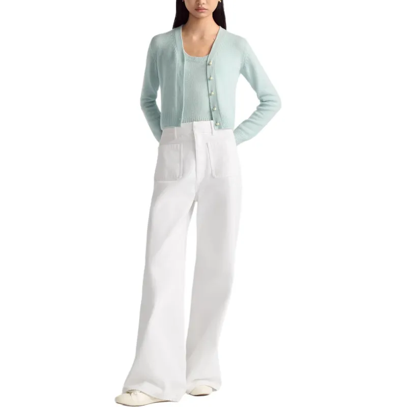 DIOR Cashmere Sweater Women's Light Blue-3