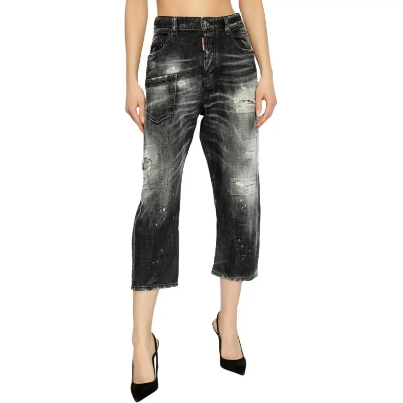 DSQUARED 2 Distressed Cropped Jeans-2