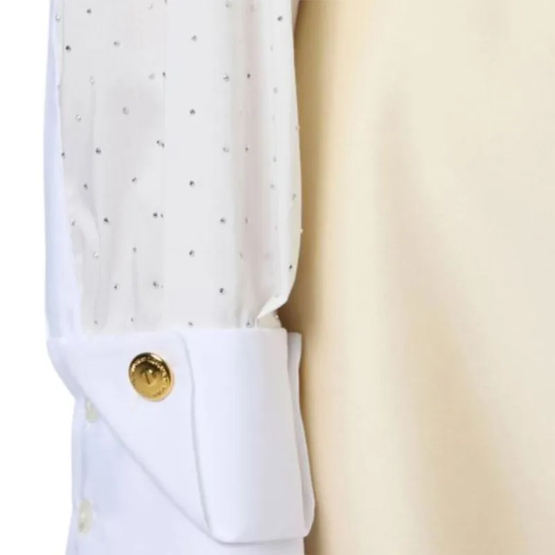 Elisabetta Franchi Embellished Oversized Poplin Shirt-4