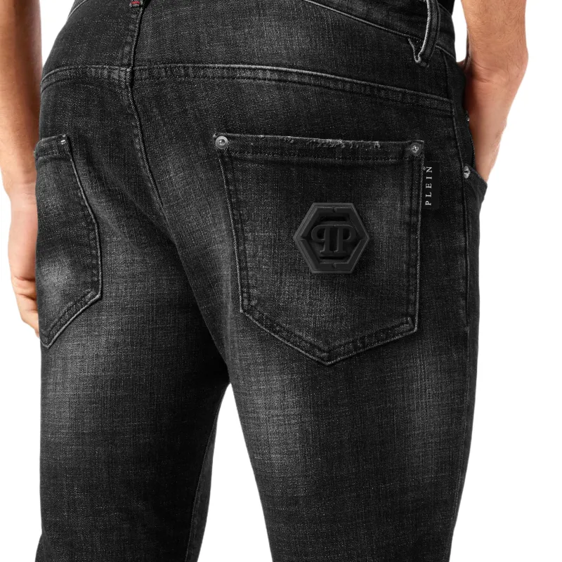 PHILIPP PLEIN Hexagon appliqué Jeans-4