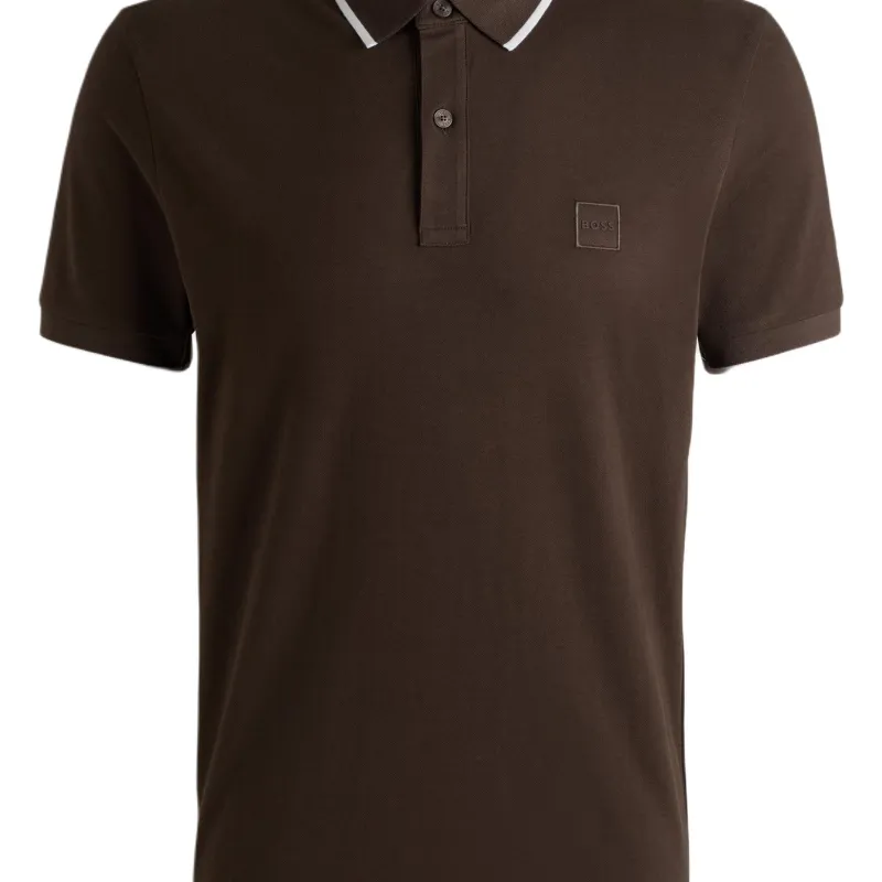 HUGO BOSS Polo Shirt Men's Dark Brown-1