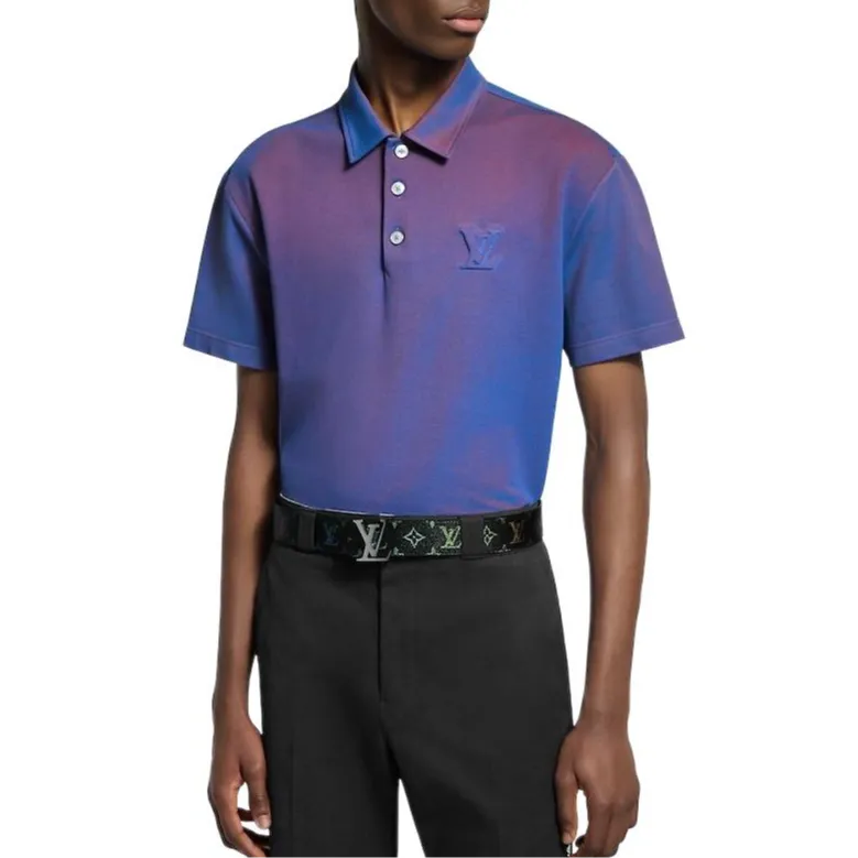 LOUIS VUITTON Iridescent Short Sleeved Piqué Polo Shirt-1