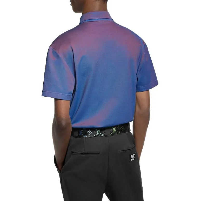 LOUIS VUITTON Iridescent Short Sleeved Piqué Polo Shirt-2