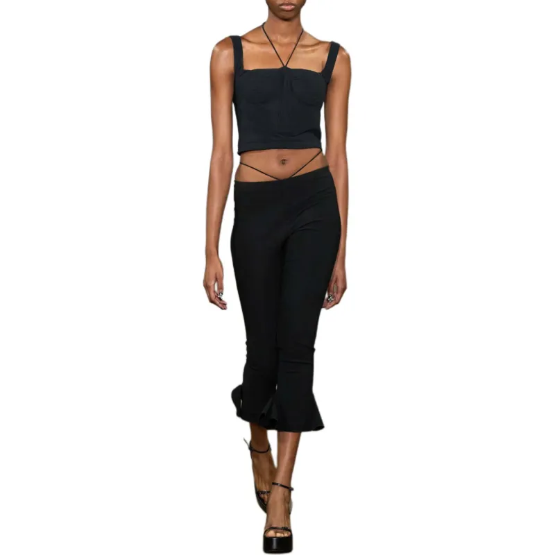 Nensi Dojaka Cropped Flared Trousers-1