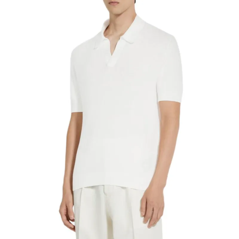 Ermenegildo Zegna V neck Cotton Polo Shirt-1