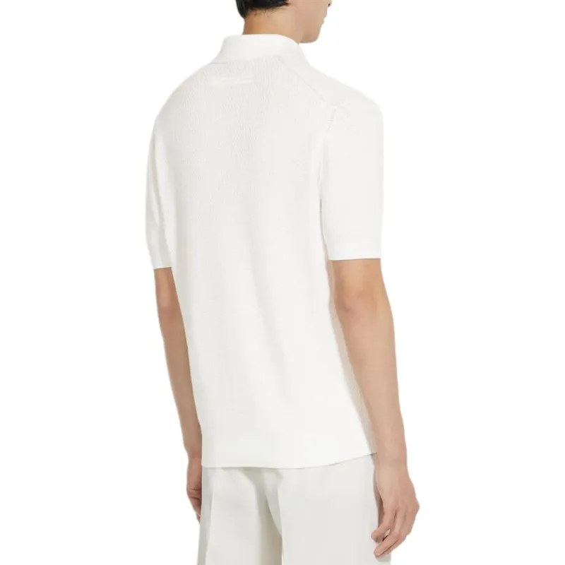 Ermenegildo Zegna V neck Cotton Polo Shirt-2