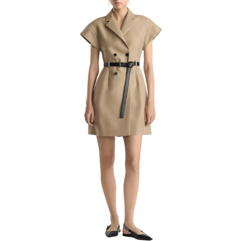 DIOR Short Sleeved Dress Women's Beige-2