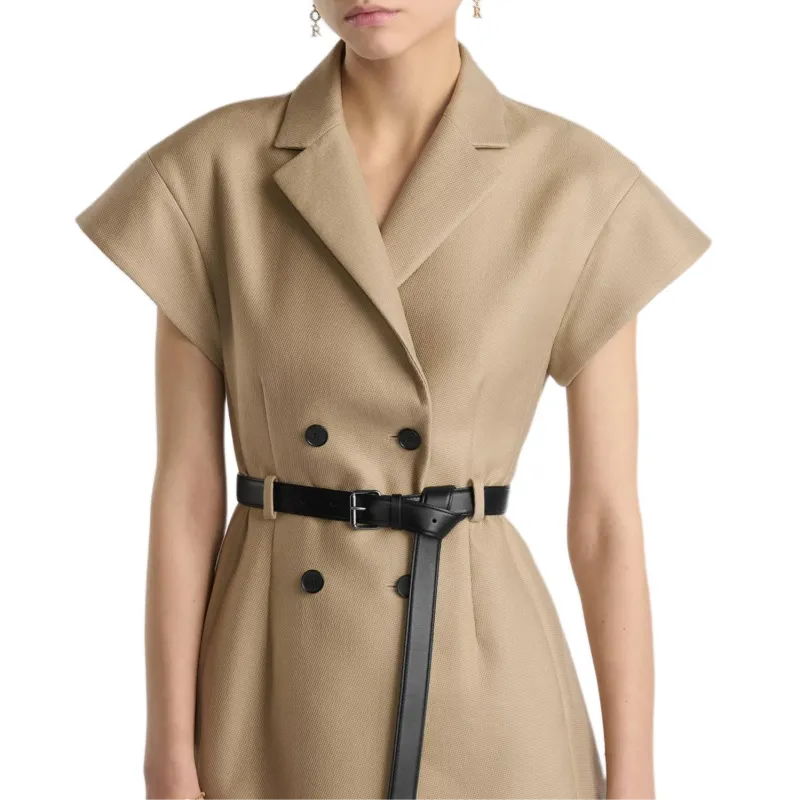 DIOR Short Sleeved Dress Women's Beige-3