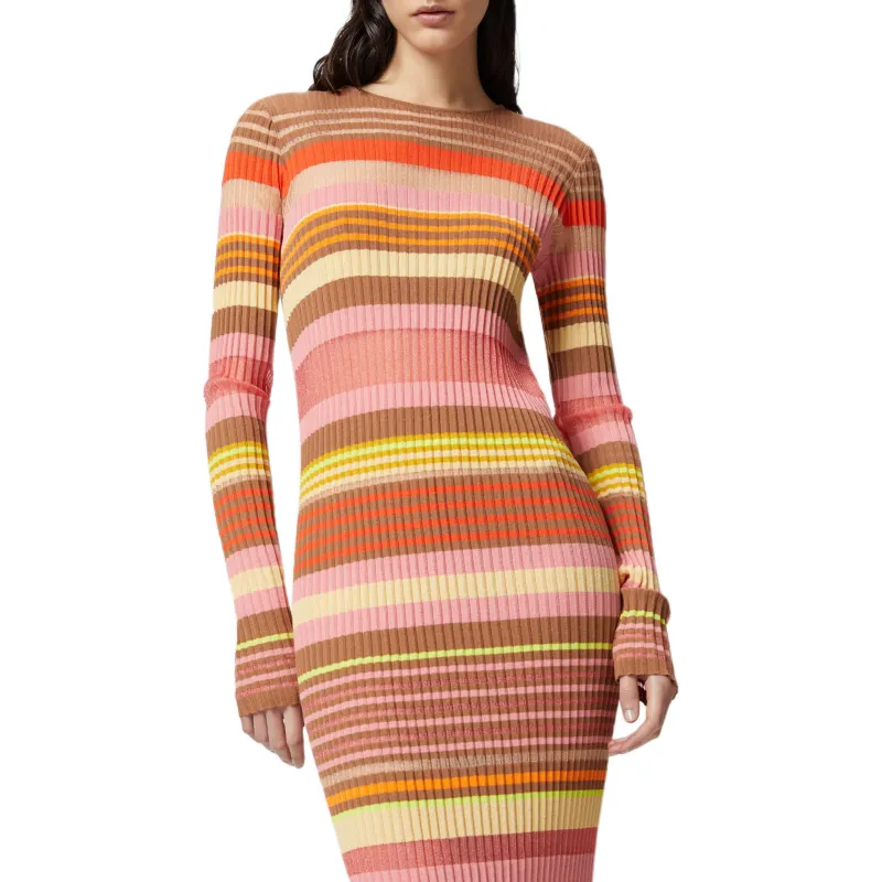 PINKO Striped Midi Dress-5
