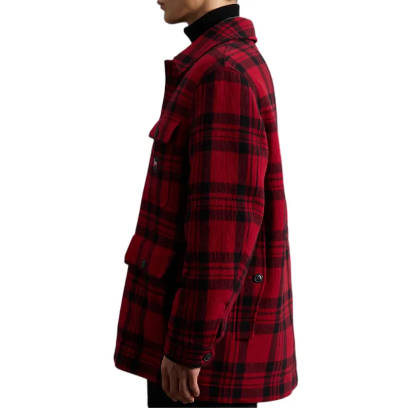 WOOLRICH X Todd Snyder Removable Hood Check Jacket-4