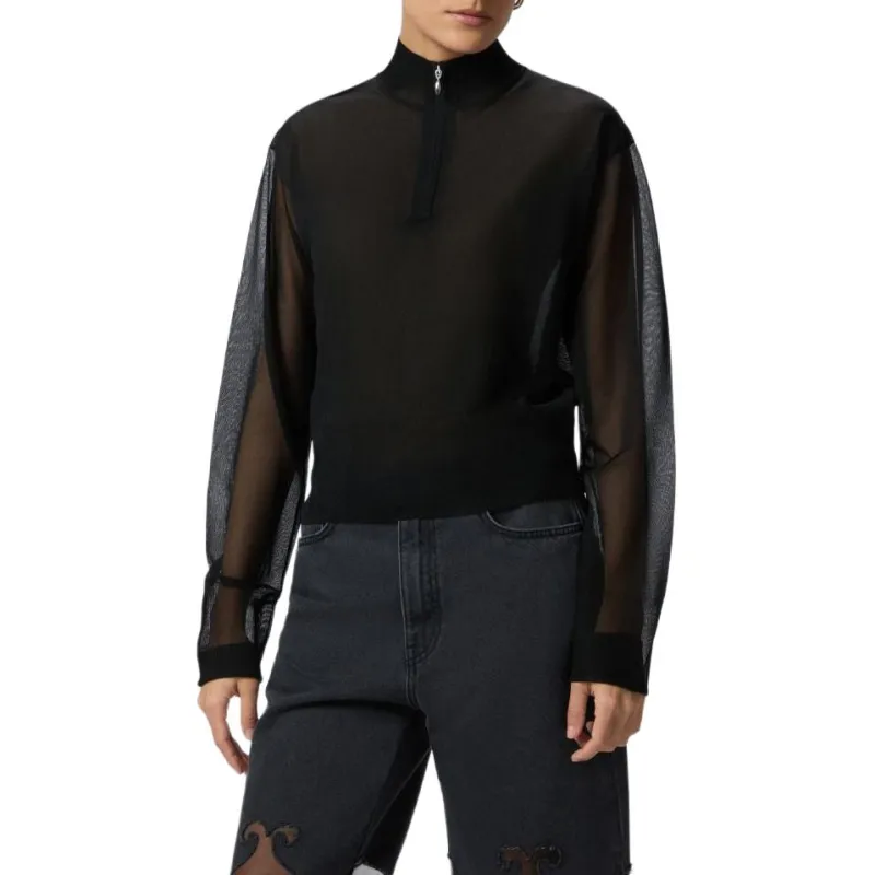 PINKO X Patrick McDowell Half zip Blouse-2