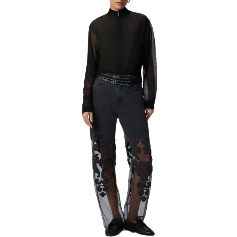 PINKO X Patrick McDowell Half zip Blouse-3